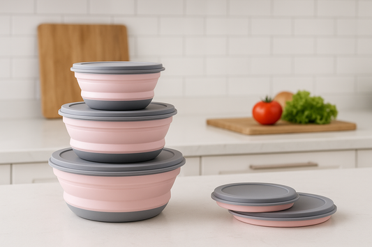 Składane miski silikonowe FoldBowl™ w nowoczesnej kuchni